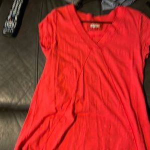 Red short sleeve shirt